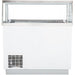 Nordic Air IDF-47 47-inch white ice cream dipping freezer with glass sneeze guard, straight-on side view