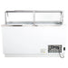 Nordic Air IDF-68 68-inch white ice cream dipping freezer, rear view showing compressor vent and power cord