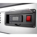 Nordic Air NCCP-48 countertop pastry display case, close-up of the digital temperature control and red power switch