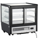 Nordic Air NSCP-28 28-inch countertop square glass pastry display case, rear view with sliding doors and controls