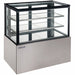 Nordic Air PD-47-2 48-inch square glass two tier refrigerated pastry display case with stainless steel base