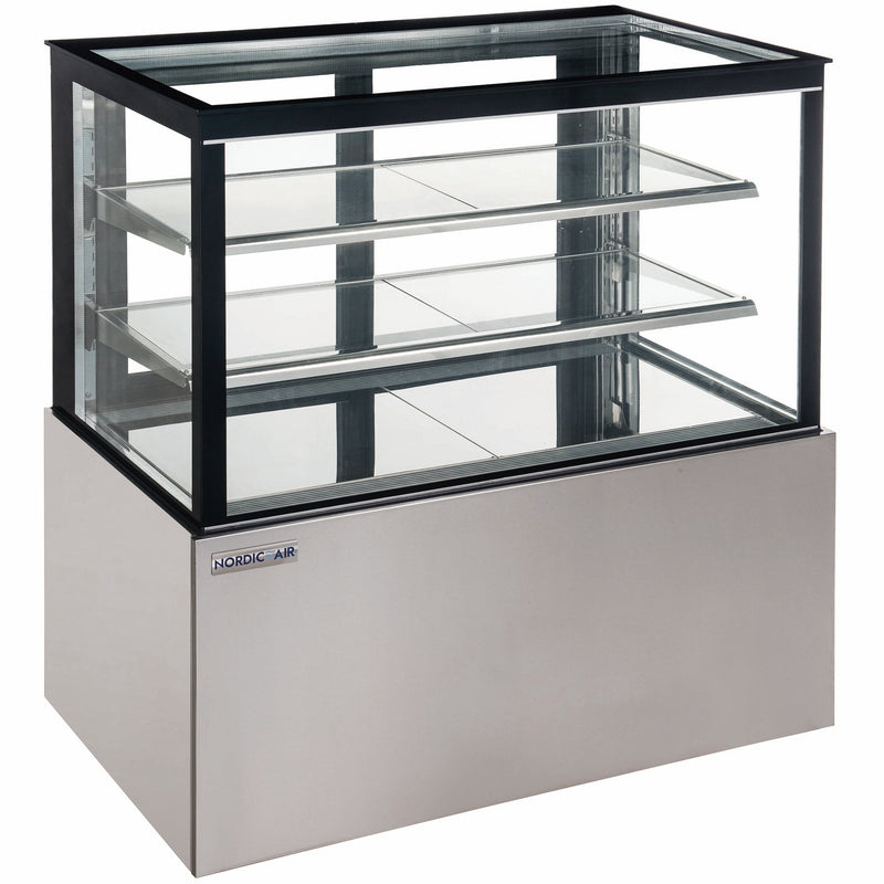 Nordic Air PD-59-2 Square Glass 2 Tier 59" Refrigerated Pastry Display Case-Phoenix Food Equipment