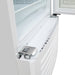 Nordic Air PHR-315L pharmacy refrigerator, close-up of the keyed door lock at the bottom of the glass door