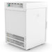 Nordic Air PHR-75L white biomedical pharmacy refrigerator, angled rear view showing the side panel and vents