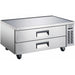 Nordic Air RCB-48 48-inch stainless steel refrigerated chef base with two drawers for 4-inch deep pans, on casters