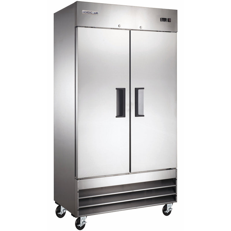 Nordic Air SR-40 Double Solid Door 40" Wide Stainless Steel Refrigerator-Phoenix Food Equipment