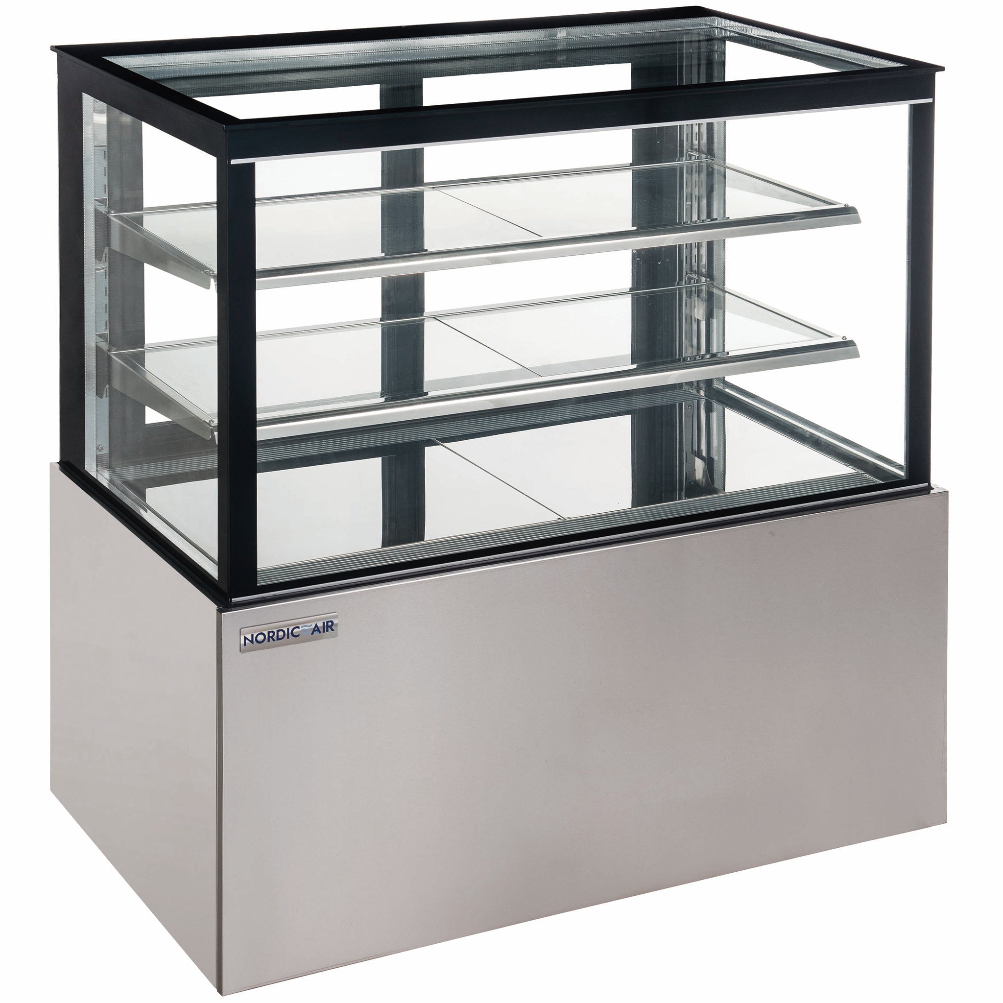 **OPEN BOX** Nordic Air PD-71-2 Square Glass 2 Tier 71" Refrigerated Pastry Display Case-Phoenix Food Equipment