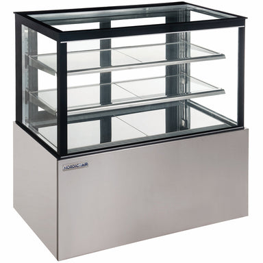 **OPEN BOX** Nordic Air PD-71-2 Square Glass 2 Tier 71" Refrigerated Pastry Display Case-Phoenix Food Equipment