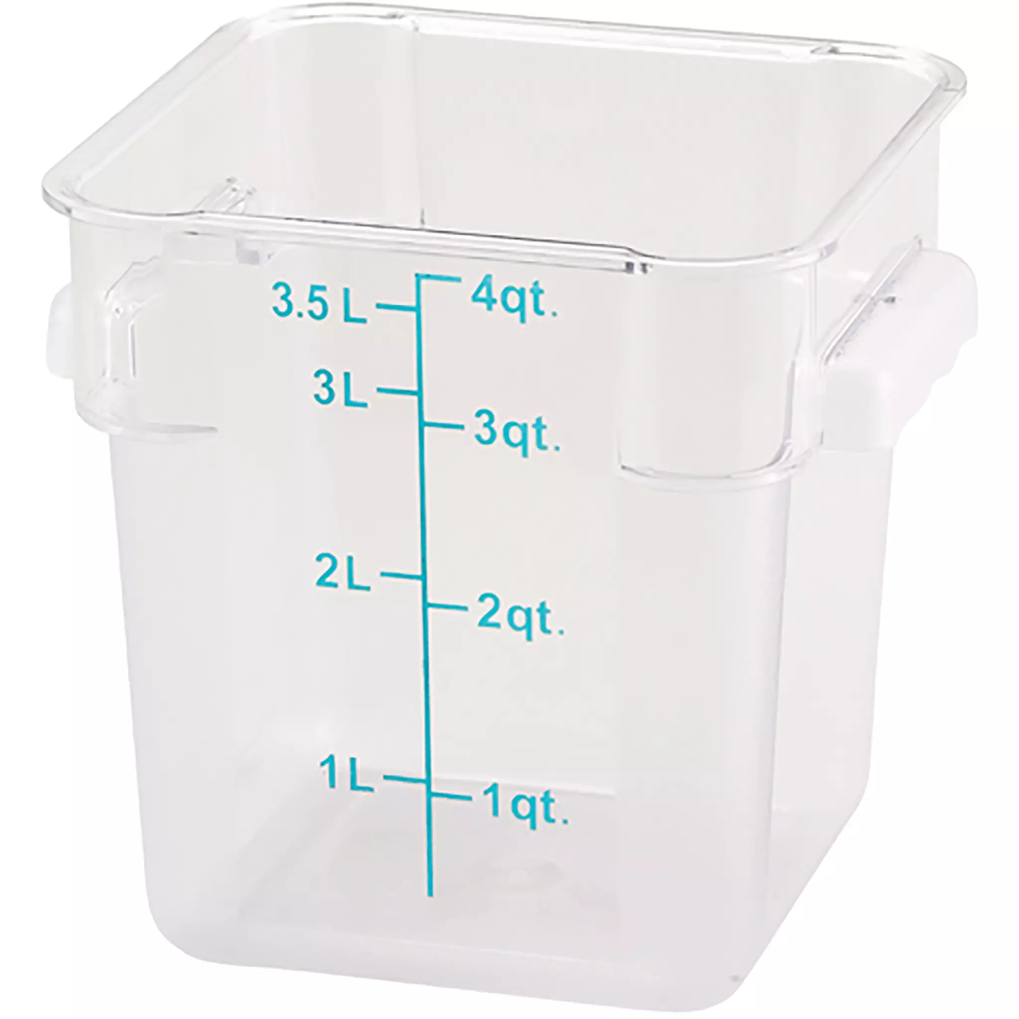 Omcan Clear Polycarbonate Square Storage Container - Various Sizes-Phoenix Food Equipment