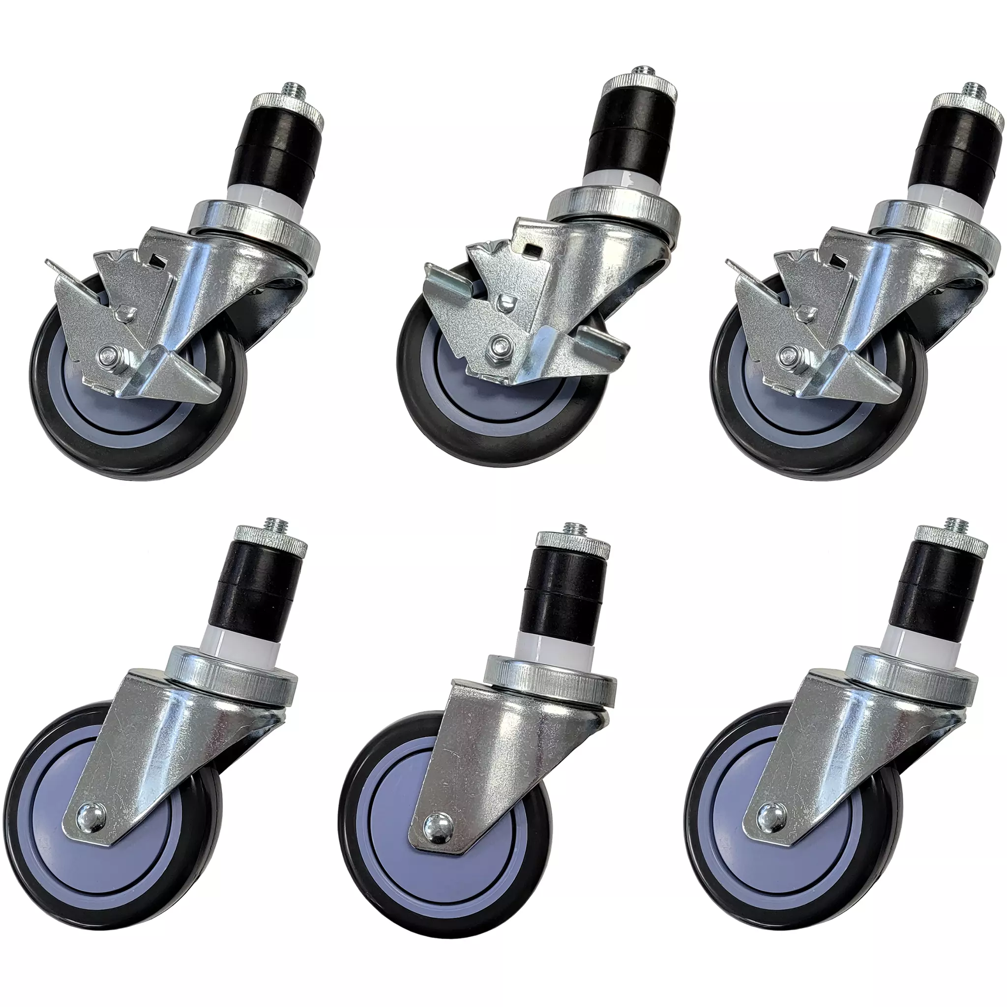 Phoenix 4" Casters For Stainless Steel Tables (Full Set)-Phoenix Food Equipment