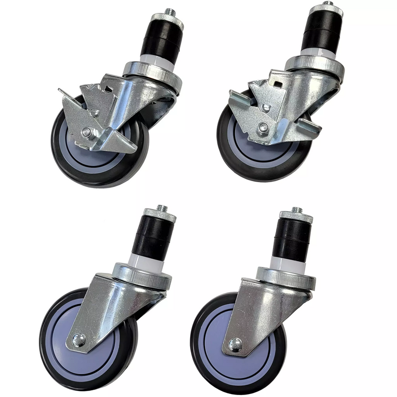 Phoenix 4" Casters For Stainless Steel Tables (Full Set)-Phoenix Food Equipment