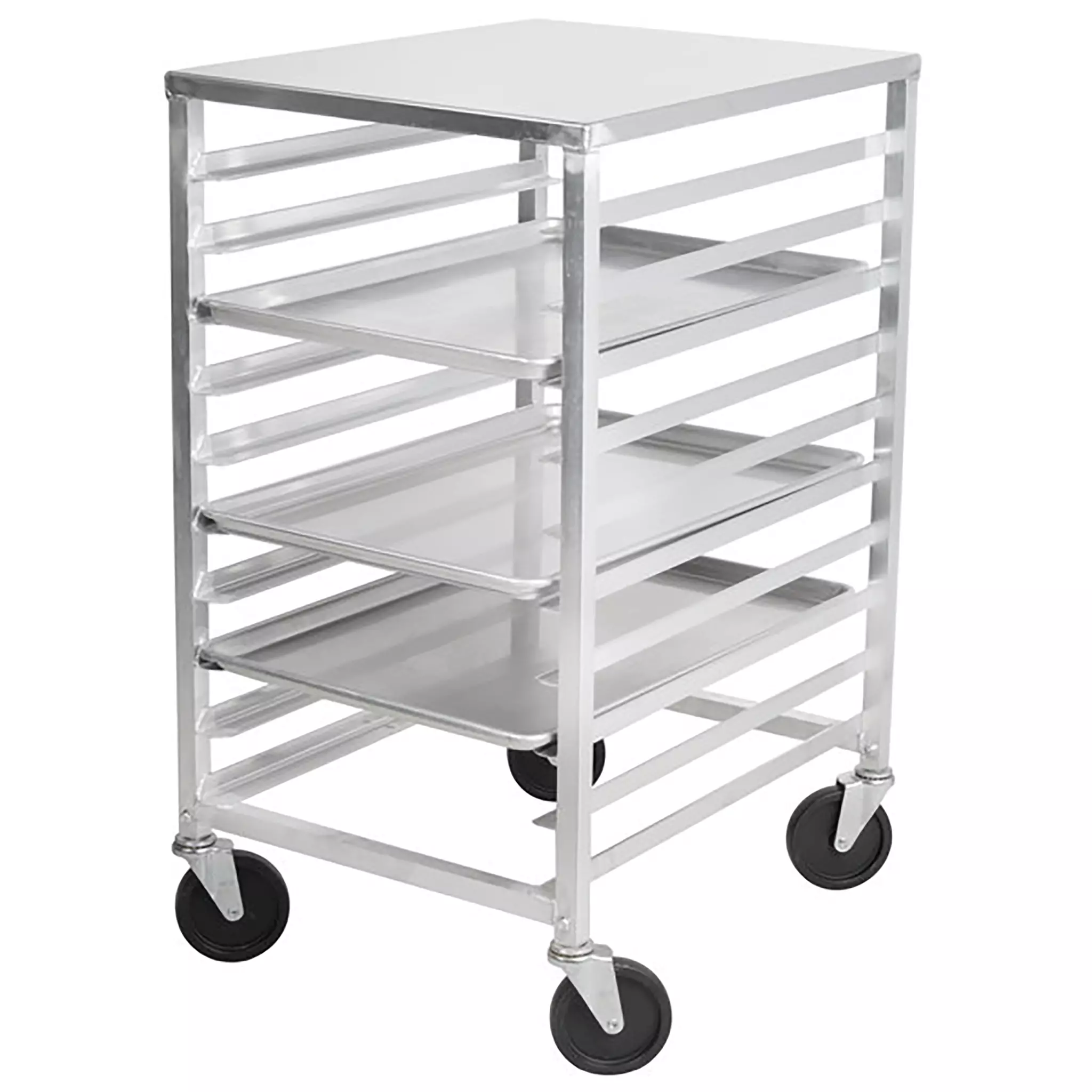 Phoenix ALRK10T Aluminum WELDED 10-Tier Sheet Pan Rack, 3″ Spacing - Solid Top-Phoenix Food Equipment
