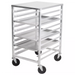 Phoenix ALRK10T aluminum 10-tier half-height sheet pan rack with solid top, shown holding sheet pans