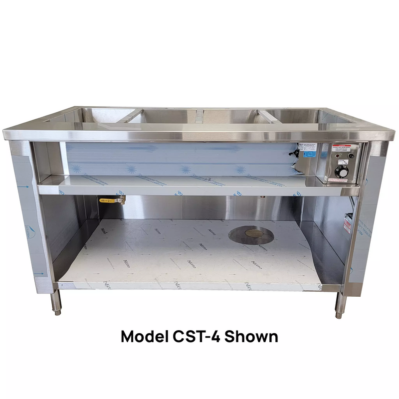 Phoenix CST-2 Steam Table - 2 Wells, Optional Sneeze Guard-Phoenix Food Equipment