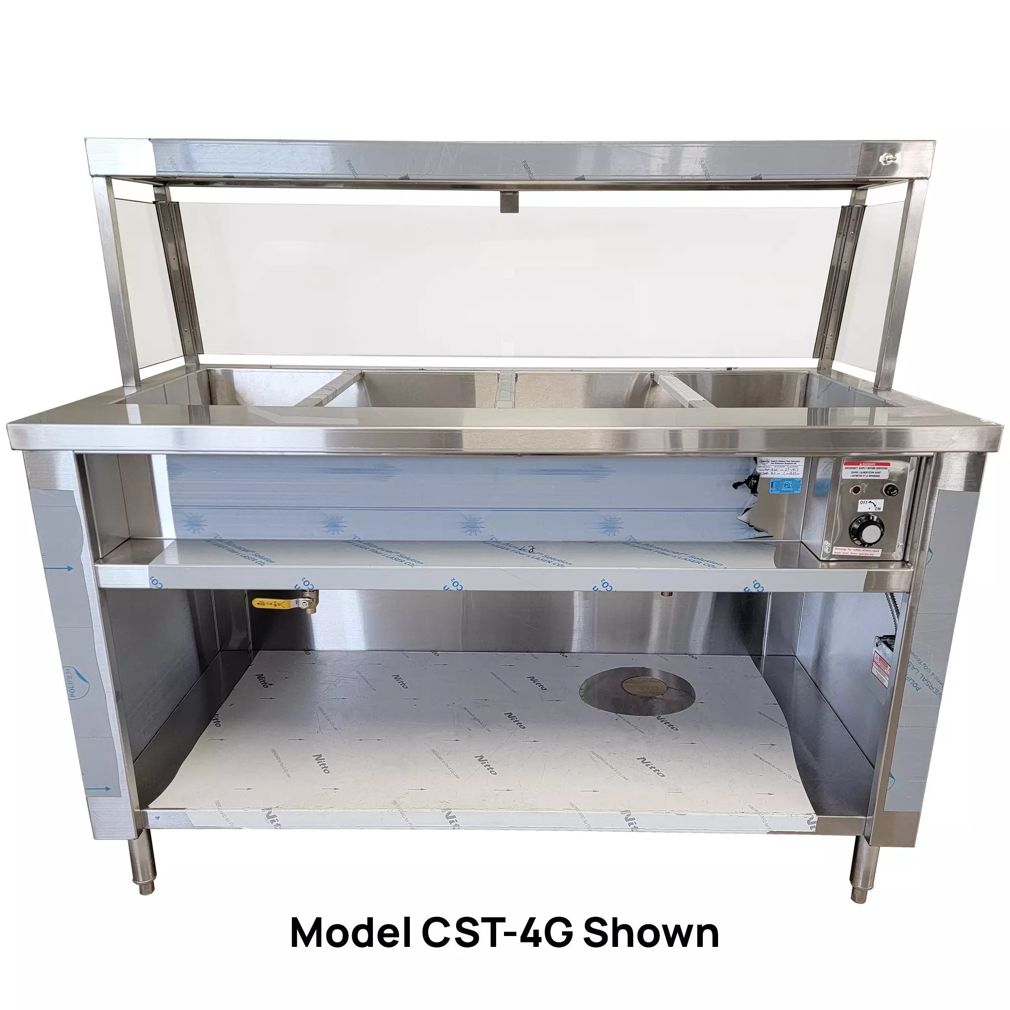 Phoenix CST-2 Steam Table - 2 Wells, Optional Sneeze Guard-Phoenix Food Equipment