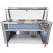 Phoenix CST-4 stainless steel 4 well steam table with optional over shelf sneeze guard and open base