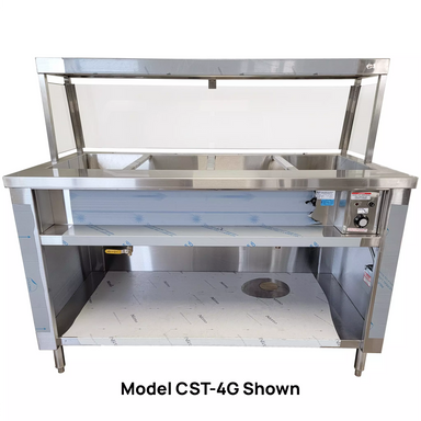 Phoenix CST-7 Steam Table - 7 Wells, Optional Sneeze Guard-Phoenix Food Equipment