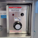 Phoenix CST-8 steam table, close-up of the stainless steel control box with on/off switch, indicator light and dial