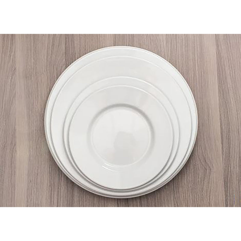 Phoenix Ceramic Wide Rim Appetizer Plate - 6 3/4"-Phoenix Food Equipment