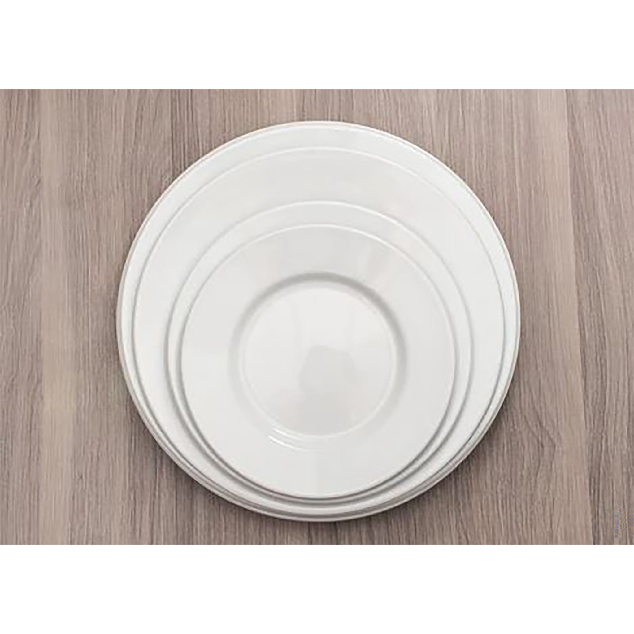 Phoenix Ceramic Wide Rim Dinner Plate - 9 3/4"-Phoenix Food Equipment