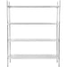Phoenix chrome wire shelf kit with four wire shelves and 72-inch posts, alternate size, straight front view