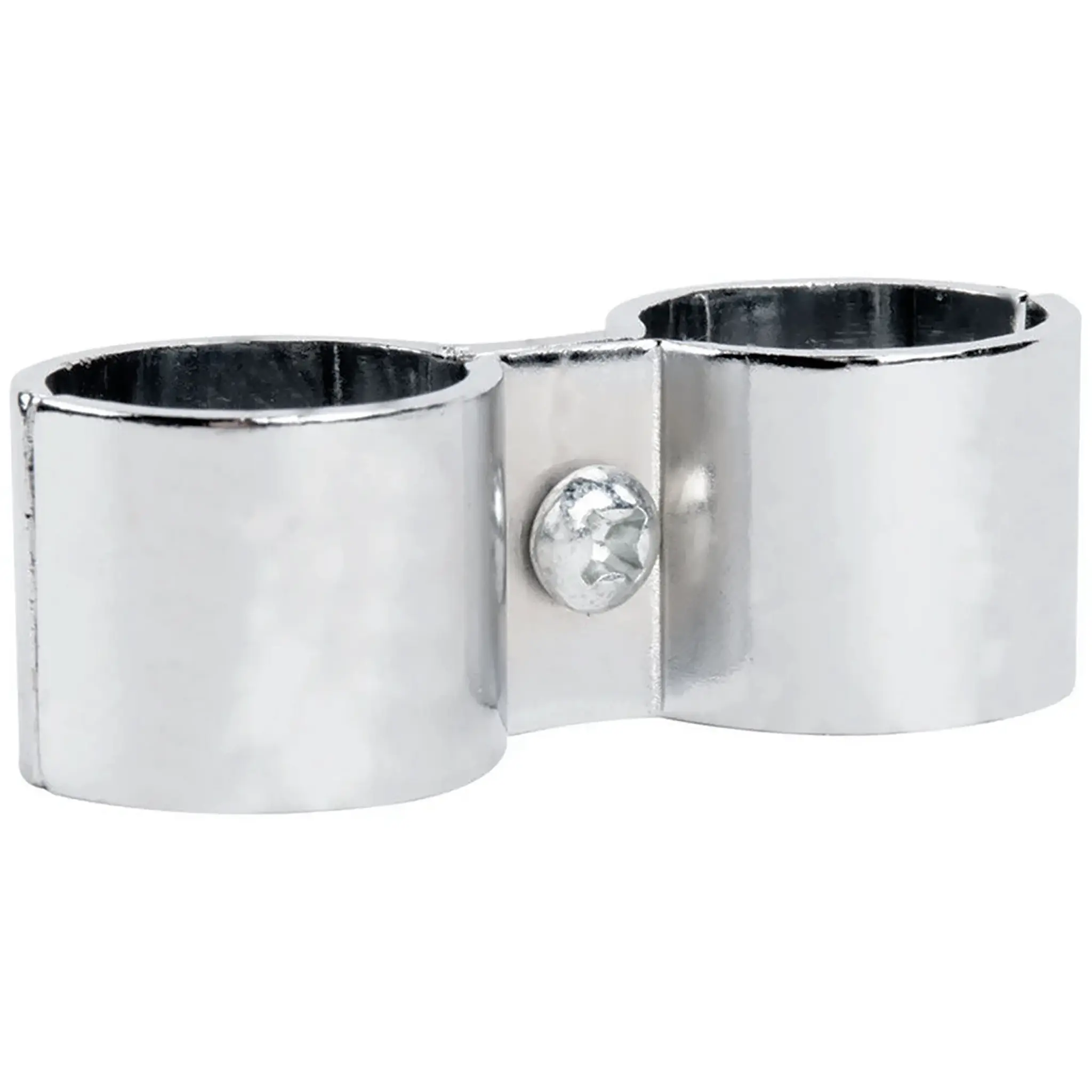 Phoenix Chrome/Black Epoxy Wire Shelf Post Clamp-Phoenix Food Equipment