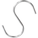Phoenix chrome wire shelf S hook, sold individually, silver S-shaped hook for hanging items from wire shelving
