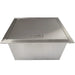 Phoenix DIIB-1824 insulated drop-in ice bin with the stainless steel sliding cover closed, angled view