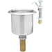 Phoenix dipper well faucet and bowl kit, stainless steel dipper well bowl with drain and chrome faucet valve