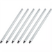 Phoenix galvanized and stainless steel table legs with adjustable bullet feet, set of six shown side by side