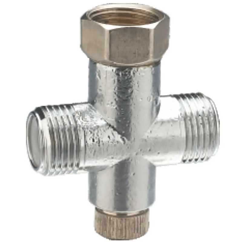 Phoenix HGNF-SENS-MIXV sensor faucet mixing valve, chrome-plated brass cross fitting with threaded connections