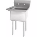 Phoenix heavy duty 16 gauge stainless steel single compartment sink with backsplash and faucet holes