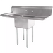 Phoenix heavy duty 16 gauge stainless steel one compartment sink with left and right drainboards