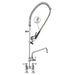 Phoenix heavy duty deck mount pre-rinse faucet with spring spray arm, wall bracket and add-on swing neck spout