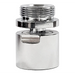 Phoenix heavy duty pre-rinse swivel add-on, chrome-plated threaded swivel adapter fitting, close-up view