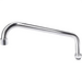 Phoenix heavy duty swing neck only, chrome-plated replacement faucet spout with curved outlet, side view
