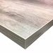 Phoenix high quality table top in natural distressed wood grain finish, close-up of the corner and layered edge