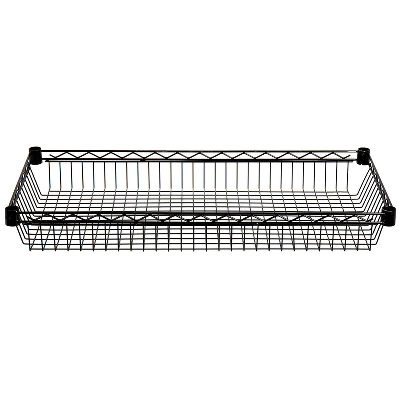 Phoenix Individual Chrome/Black Epoxy Wire Shelf Baskets - Various Sizes-Phoenix Food Equipment