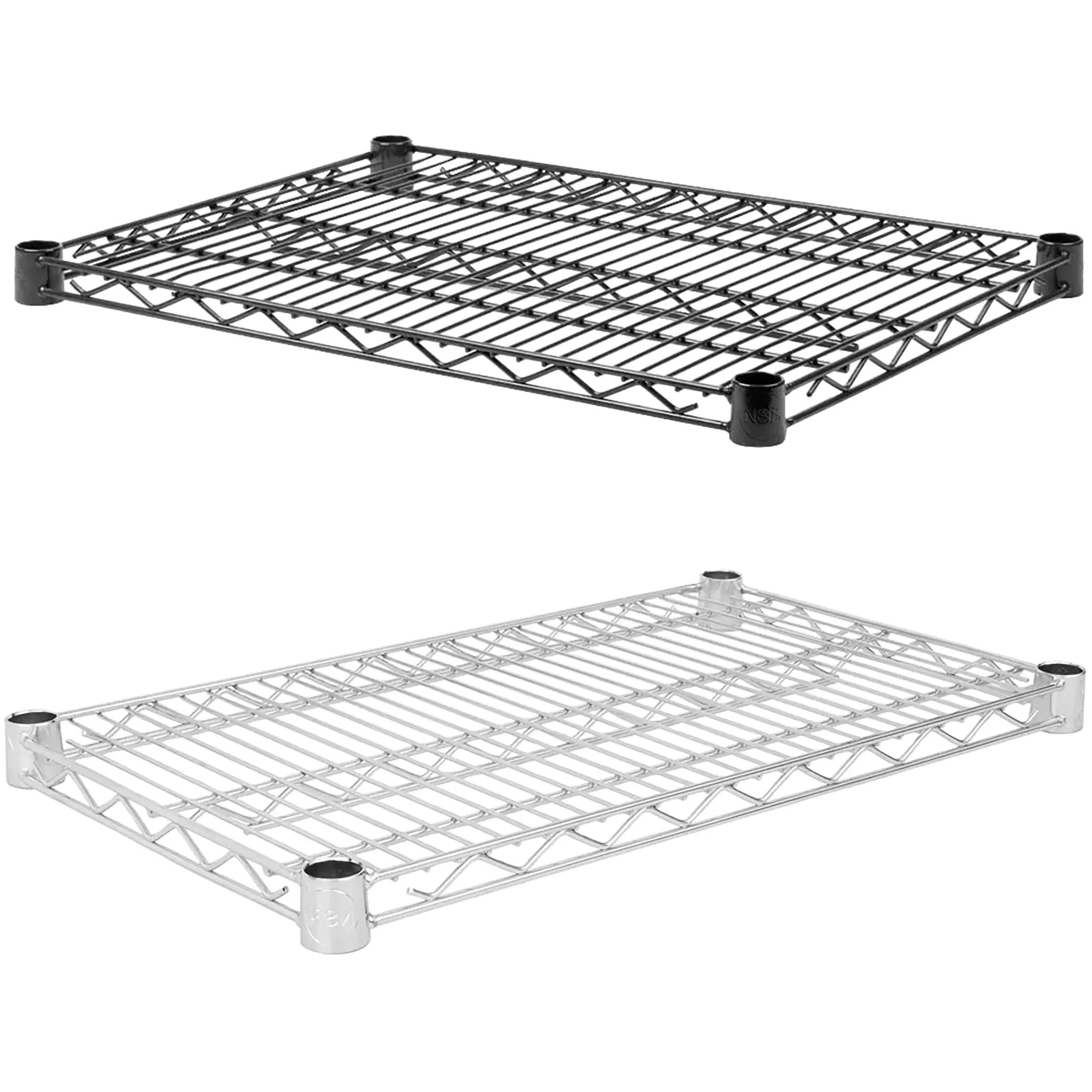 Phoenix Individual Chrome/Black Epoxy Wire Shelves - Various Sizes-Phoenix Food Equipment