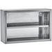 Phoenix POWC series stainless steel open wall cabinet with adjustable middle shelf and open front, angled view