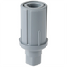 Phoenix PTF adjustable grey plastic bullet table foot for stainless steel tables, front view