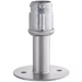 Phoenix STFL stainless steel leg anchor, side view of the flanged floor mount with three bolt holes