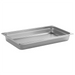 Phoenix STP24 series 24 gauge anti-jam steam table pan, long rectangular stainless steel pan, low angle view