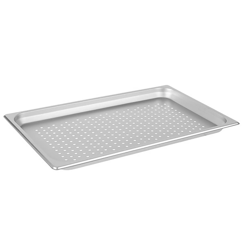 Phoenix STP24 series 24 gauge perforated stainless steel steam table pan, long rectangular shallow pan