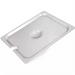 Phoenix STP24 series stainless steel steam table pan lid with spoon notch, second size option, angled view