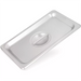 Phoenix STP24 series stainless steel steam table pan lid, solid cover in a mid size option, angled view