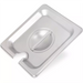 Phoenix STP24 series stainless steel steam table pan lid, compact notched cover with recessed handle, close view