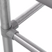 Phoenix sink end bar supports, close-up of the stainless steel crossbar joined to a sink leg with a round bracket