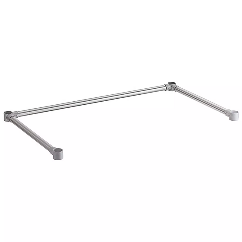 Phoenix sink end bar supports, U-shaped stainless steel tubular crossbar frame with round end fittings