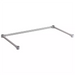 Phoenix sink end bar supports, U-shaped stainless steel tubular crossbar frame with round end fittings